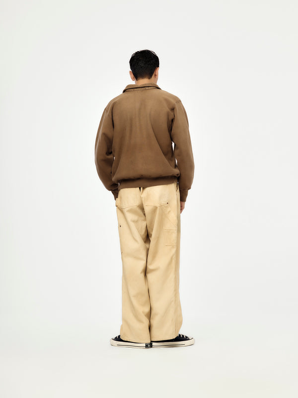 Vintage Half Zip Sweatshirt (BROWN) (SIS) - Image 5