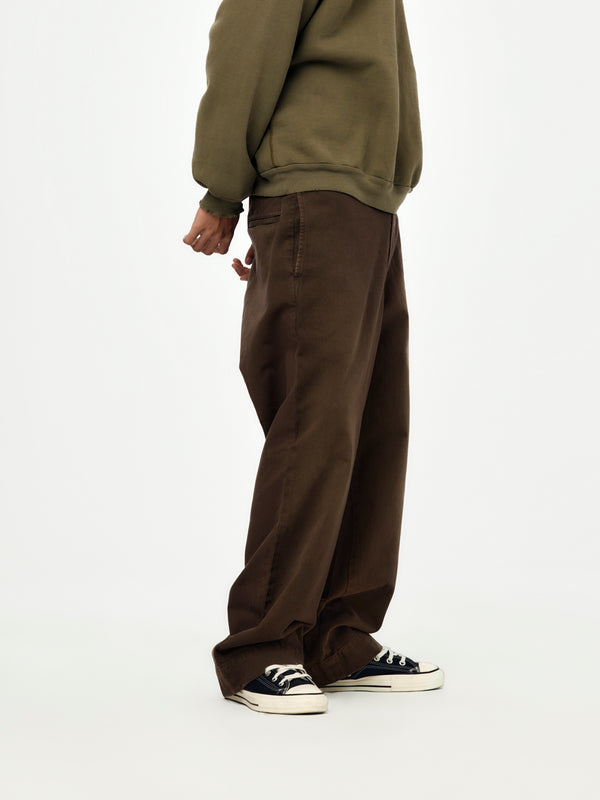 Vintage Twill Work Pants (BROWN) (SIS) - Image 2