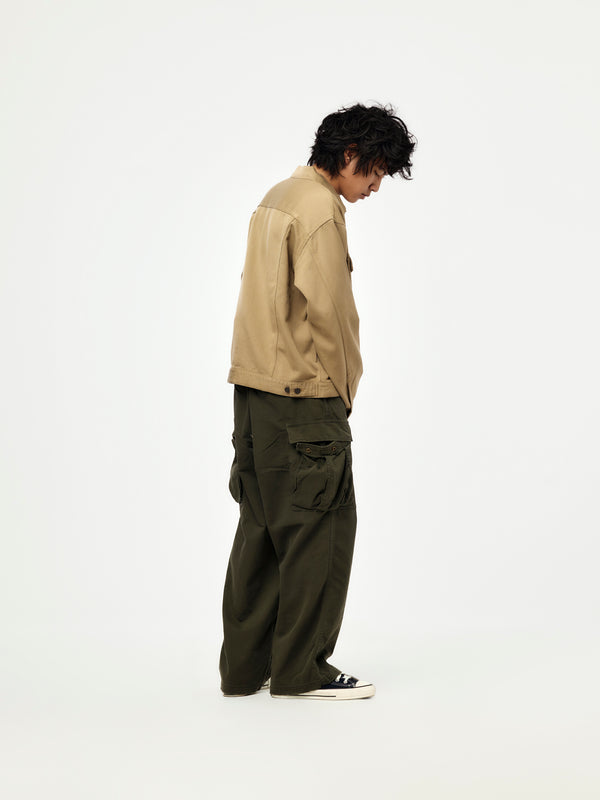 Washed Silk Cotton Pique 3rd Type Jacket (BEIGE) (SIS) - Image 5