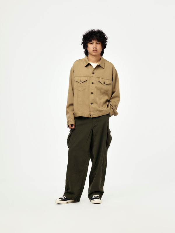 Washed Silk Cotton Pique 3rd Type Jacket (BEIGE) (SIS) - Image 4