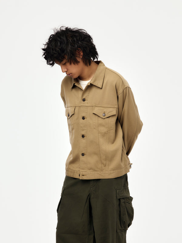 Washed Silk Cotton Pique 3rd Type Jacket (BEIGE) (SIS) - Image 2