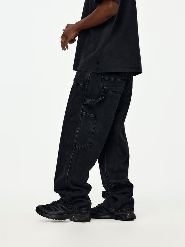 Patta Double Knee Denim Pants (Black Denim) - Image 2