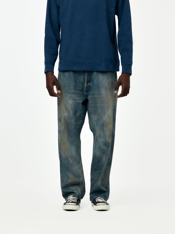 No.37 Washed Wide Denim Pants (Indigo) SIS